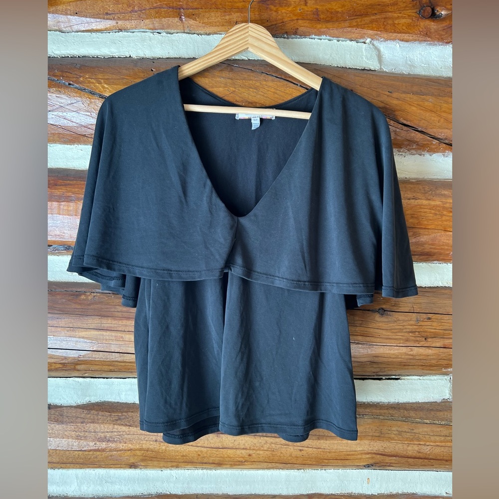 Anthro flowy cape top SP